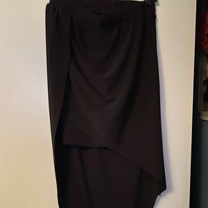 Black asymmetric skirt